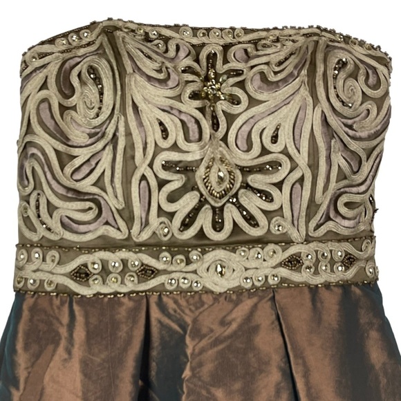 SUE WONG N3306 SOUTACHE BEADED STRAPLESS MINI COCKTAIL DRESS - Picture 5 of 12